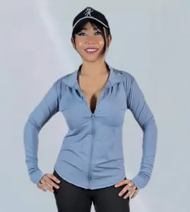 AeroFlex long sleeves shirt with front zipper. Airy, Flexible, light weight and silky look!