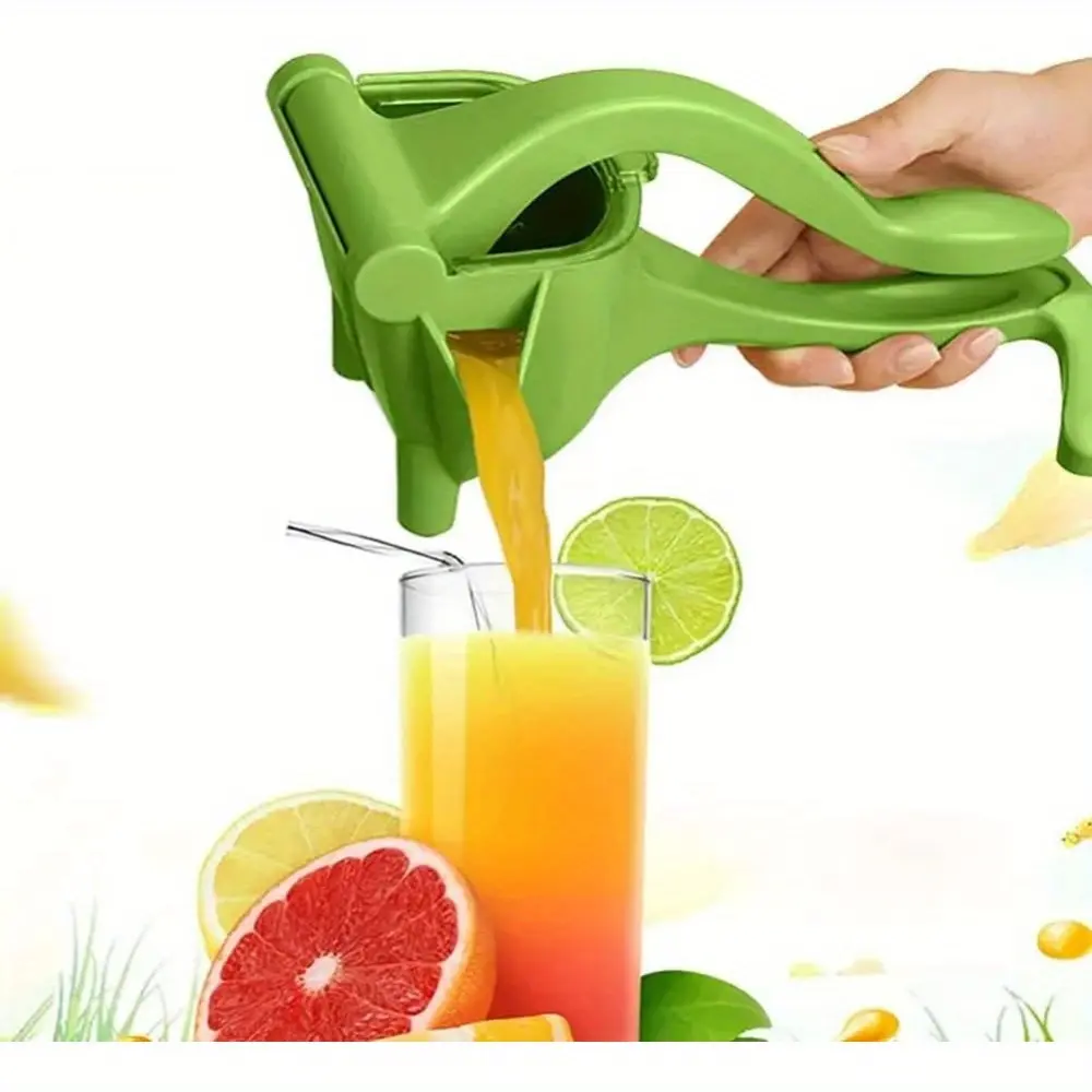 Versatile Manual Citrus Juicer - Portable & Easy-to-Clean Lemon, Orange Squeezer for Fresh Drinks - Compact Kitchen Gadget in Green