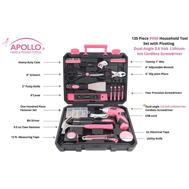 Apollo 135-Piece Household Tool Kit
