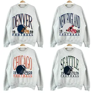 Vintage All Team Football Ash Grey Sweatshirt, Hometown Pullover, City Football Retro Sweatshirt, Football merch, youth boys clothes, graphic tee for boys, Football Throwback Sweatshirt, Unisex Sweatshirt Classic Cotton