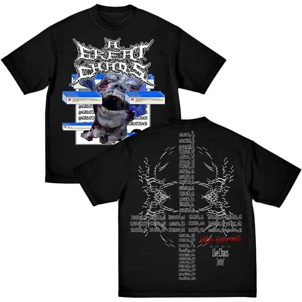 Ken Carson A Great Chaos Cyber Error Tour Two-Sided T-Shirt – Retro Streetwear Fan Tee