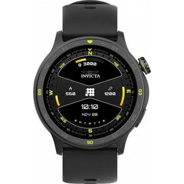 Invicta I-Tech 2 Smartwatch 45.6mm GPS Heart Rate Black ITECH-001 New