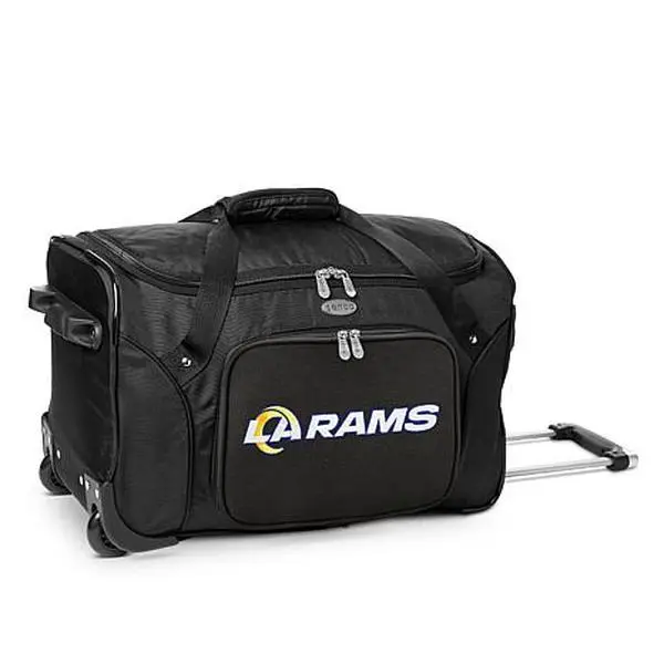 Football Fan Shop Officially Licensed NFL Los Angeles Rams 22" Wheeled Duffel Bag