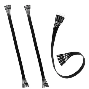 3 count Motherboard Front Panel Extension Cables, 24AWG Flat Ribbon Front Panel Extension Connector Adapter Cord Kit  Accessories for HDD LED Power Button LED   Reset