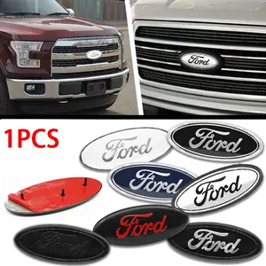 22.3cm 1PCS ABS car front rear logo, Car decals, High-gloss surface, scratch-resistant, wear-resistant, anti-oxidation, non-fading, Precisely for Ford Focus 2 3 4 MK2MK3MK4 ST F150 Mondeo Fiesta Fusion Ranger Mustang Kuga Edge Explorer
