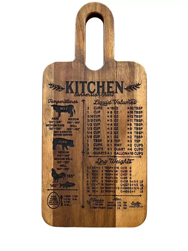 "Engraved Wooden Cutting Board - Personalized Kitchen Gift, Custom Chopping Boar