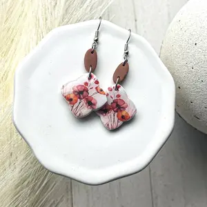 Polymer Clay Poppy Earnings