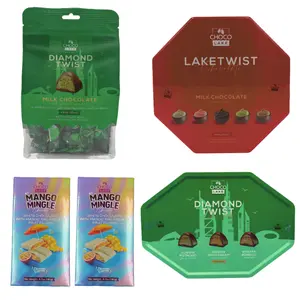 ChocoLake ULTIMATE BUNDLE - 5 Products - Mini Dubai Chocolate Twists Pistachio Kunafa, Mini 3 Flavor Diamond Twist Luxury Tin, Lake Twist Mini Chocolate with Filling Luxury Tin, 2 Mango Mingle White Chocolate bars