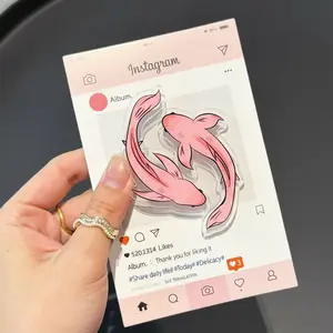 Eternal Balance Couple Koi Phone Grip, Aesthetic Yin Yang Fish Magsafe Holder, Trendy Japanese Zen Griptok, Minimalist Watercolor Koi Accessory, Meaningful Gift for Couples & Readers