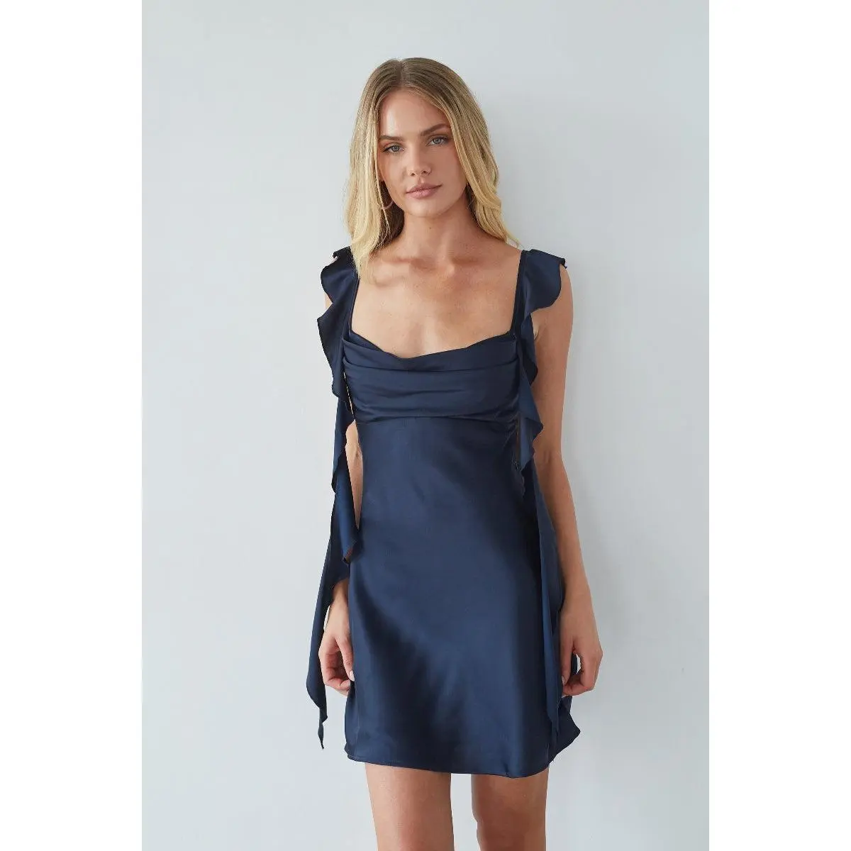 Women's Scheana Ruffle-Strap Sleeveless Casual Mini Dress