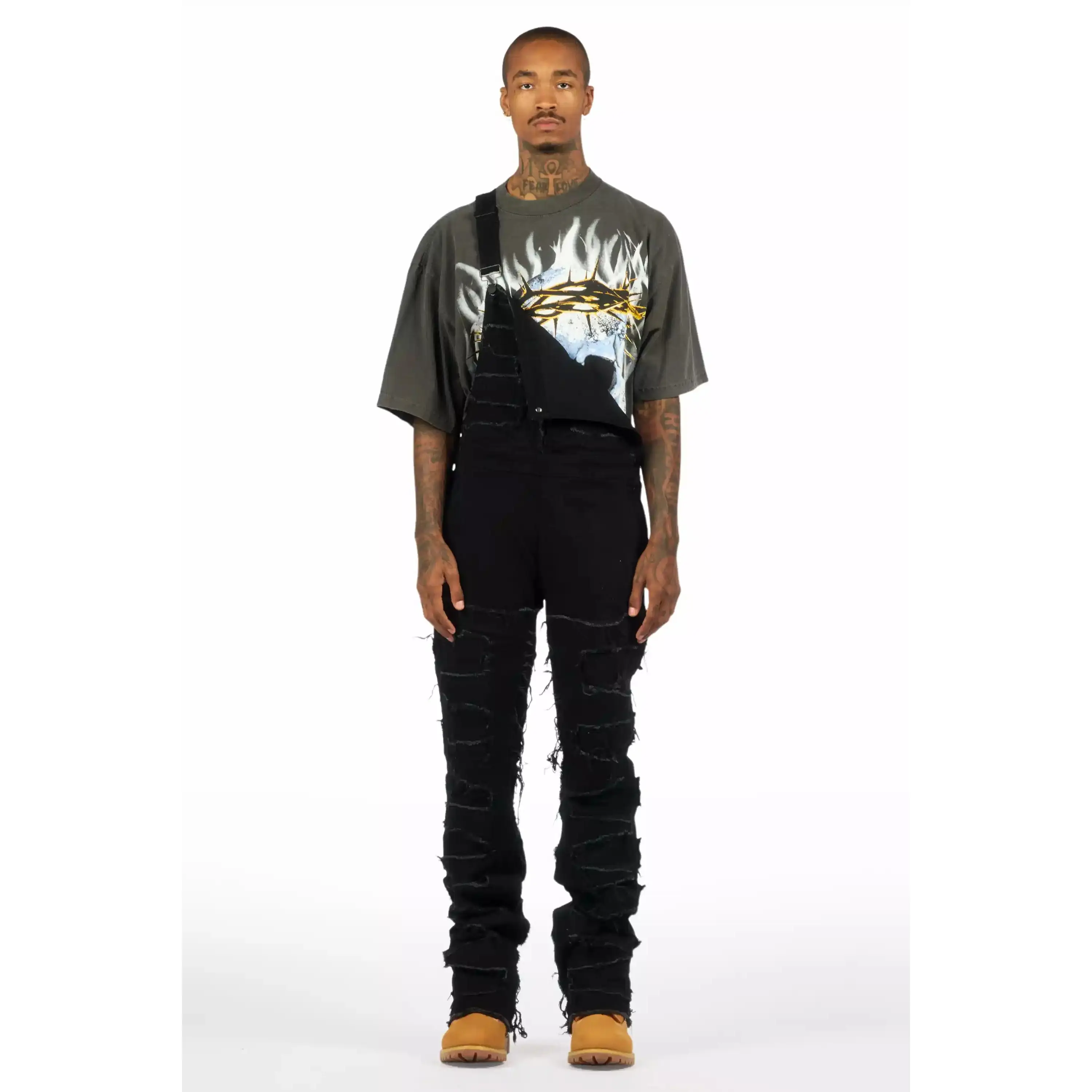 Alfie Black Denim Overall - TikTok Shop