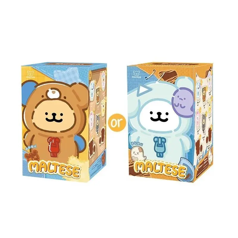 Maltese My Good Buddy Series 10cm Polyester Vinyl Plush Toy Blind Box - 6 Regular, 2 Hidden Models, 6pcs Whole Set, ABS Pendant, Backpack Keychain, Ornament, Zinc Alloy Accessory, Collecting Birthday Gift