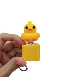 2026 New Arrival USB Rechargeable Keychain Pendant Stress Relief Toy with Lights Sounds Portable Fun Sensory Stimulation Tool Anxiety Relief Accessory Gift