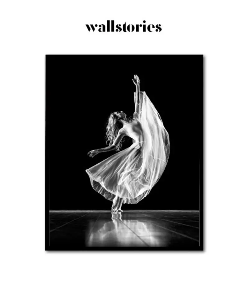Ballerina Poster- Contemporary Wall Art Featuring a Graceful Dancer, Perfect for Ballet Enthusiasts