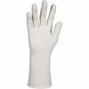 Kimtech Cleaning Nitrile Disposable Gloves, Size XS, 6.3 mil, 12" Long, White, Cleanroom Grade, Powder Free, Smooth Beaded Rolled Cuffs, Static Diss, Ambidextrous, Pack of 100 (56880)
