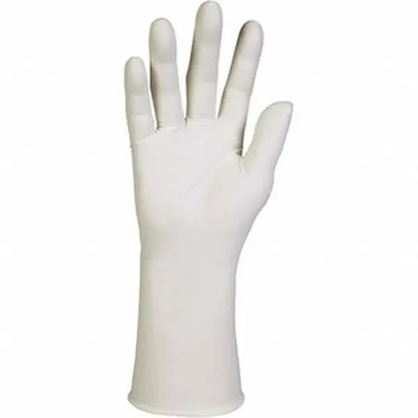 Kimtech Nitrile Disposable Gloves, XS, 6.3 mil, 12 in, White, Cleanroom Grade, Powder Free, Beaded Rolled Cuffs, Static Diss., Textured Tips, Ambidextrous, Pack of 100 (56880)