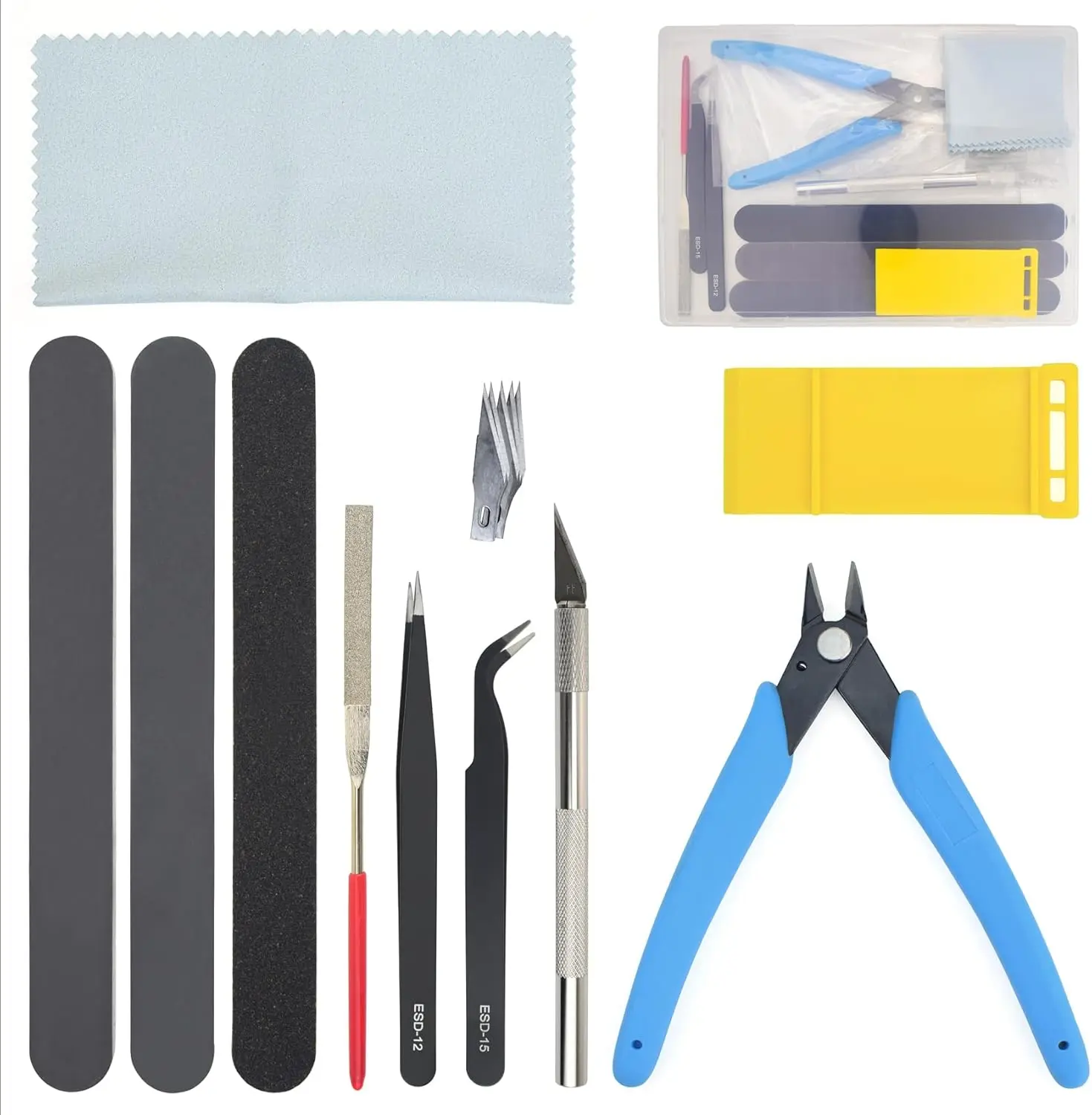 10 count Model Tools Craft Set Hobby Building Tools Kit for Gundam Basic Model Assembling, Building and Repairing