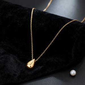 14K Gold Plated Exquisite Pear Pendant Necklace Women | Tear Pendant Necklace