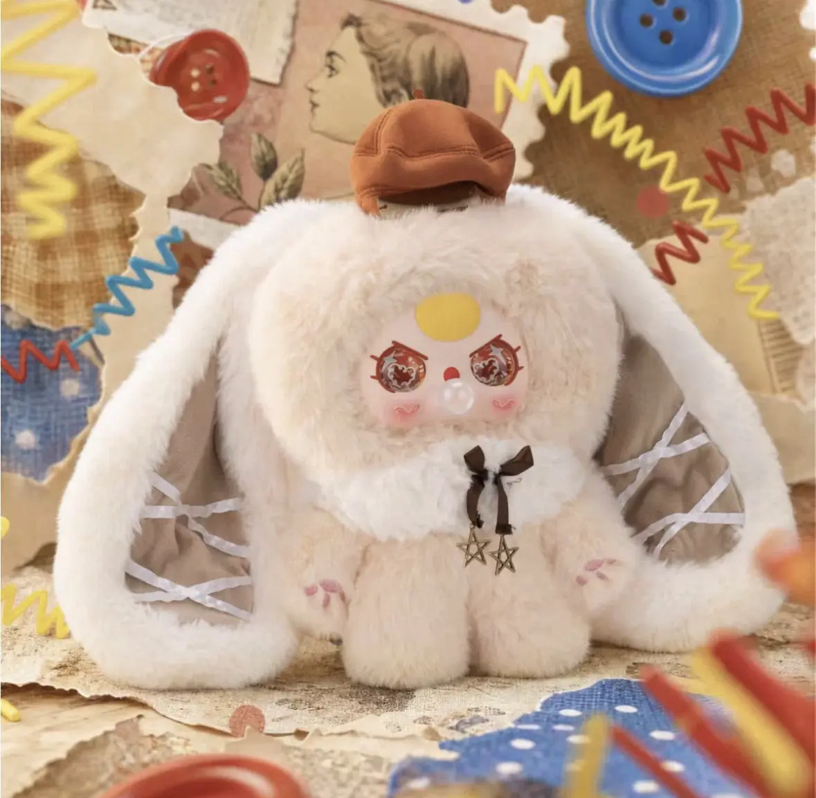 400% LuLu Bunny Stress Reliever Toy with 3 Pockets, Tubaobao Design, Confirmed No Box, Suitable for Above 1yr Kids