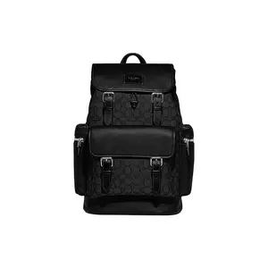 COACH Sprint 29 Leather and Fabric Backpack with Drawstring Fastener for Men