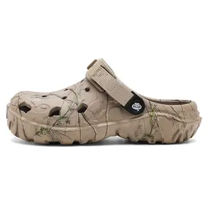 Men’s Lightweight Outdoor Clogs, Comfort Camo Slip-On Beach Slippers with Adjustable Heel Strap for Beach Trip Camping Yard Wear  Walking Shoes Footwear Flipflop slides for men