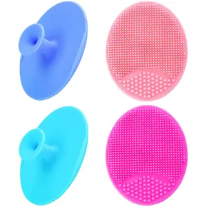 Baby Bath Brush, Baby Cradle Cap Brush, Silicone Massage Brush, Silicone Scrubbers Exfoliator Brush, Skin Scrubber Baby Essential for Dry Skin, Cradle Cap and Eczema (Small-4PCS)
