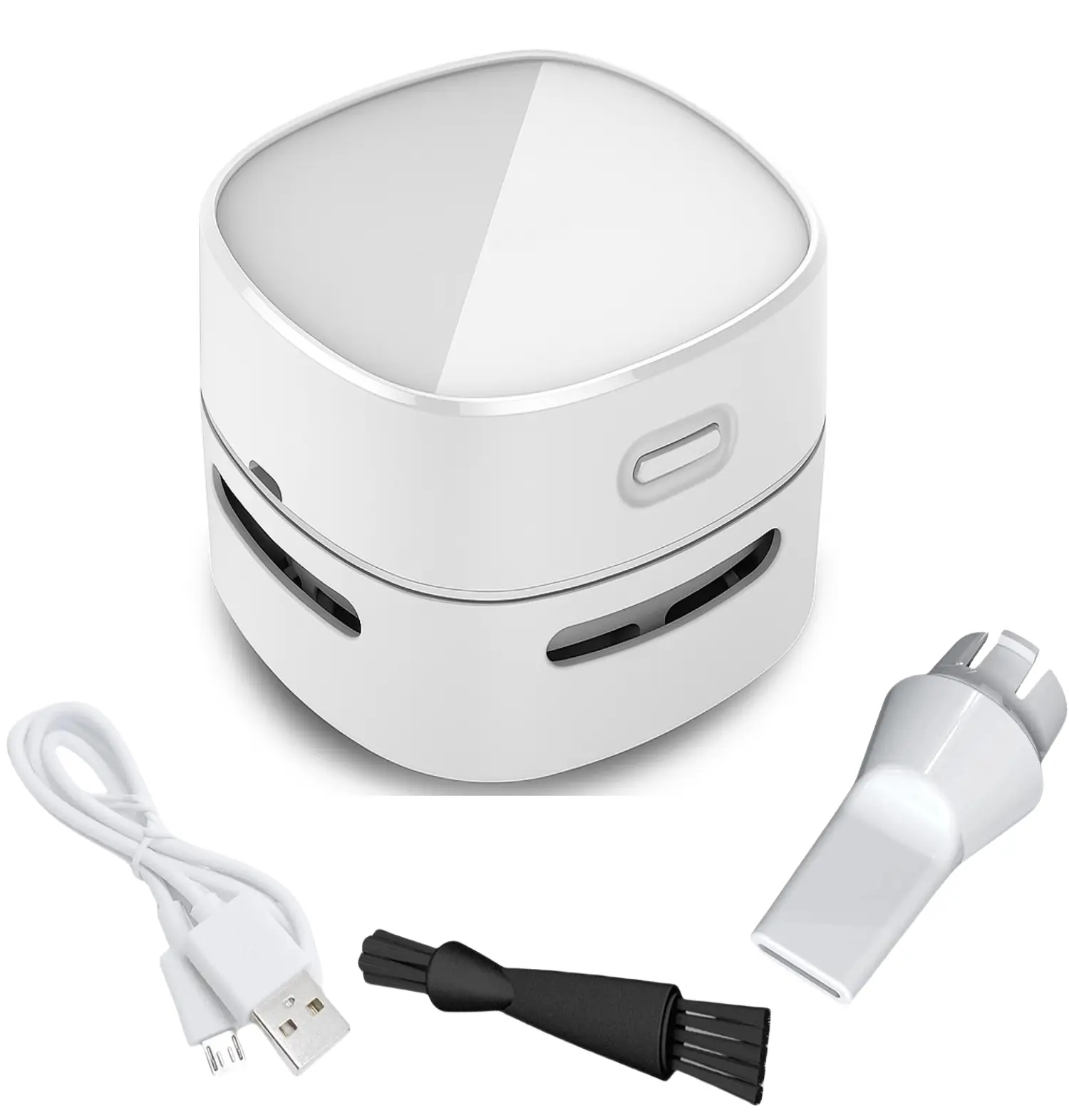 Mini Desktop Vacuum Cleaner Cordless 360º Rotatable Design Energy Saving Up to 90 Minutes High Endurance for Home Office School Car