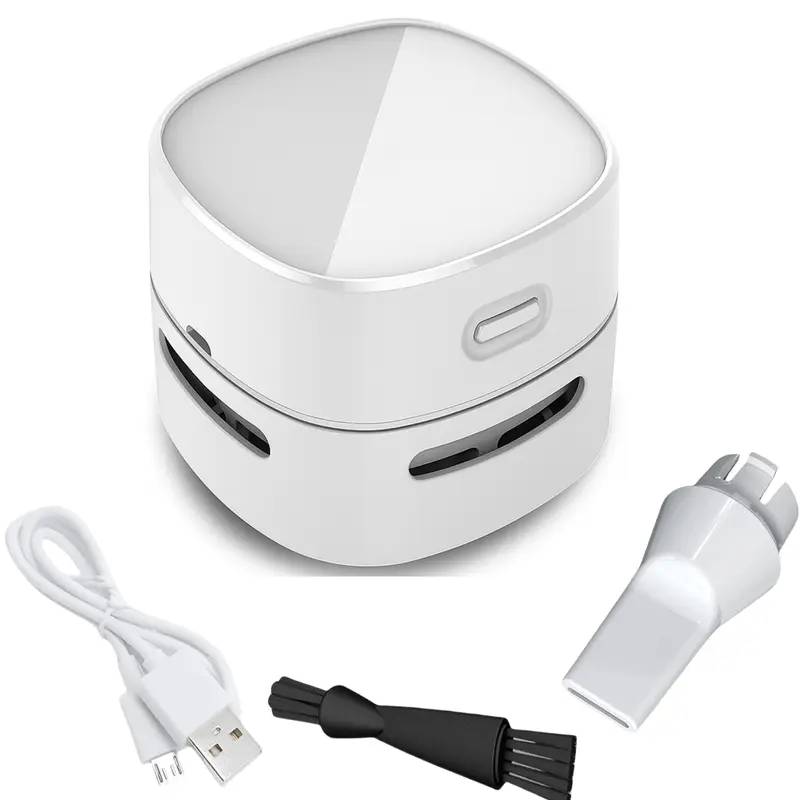 Mini Desktop Vacuum Cleaner Cordless 360º Rotatable Design Energy Saving Up to 90 Minutes High Endurance for Home Office School Car,Best Back to School Season Gifts