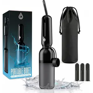 Portable Bidet for Travel, USB-C Rechargeable Electric Handheld Sprayer, 3 Nozzles & Carry Pouch - High   Peri Bottle for Women, Men,  Care & Personal Hygiene