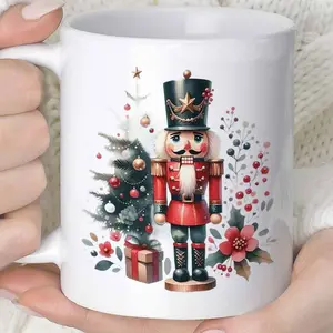 2026  1pc of a Fun Christmas Nutcracker Mug, Suitable for Coffee Or Juice, with a Capacity of 11 Ounces Or 360 Milliliters, Perfect As a Gift