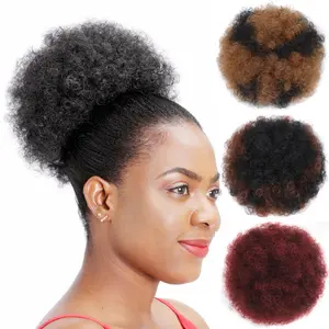 Afro Puff Hair Bun Volumizing Heat Resistant Synthetic Hairpiece for Updos