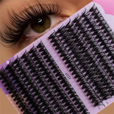 Mixed D Curl Cluster Lashes, 1 Box Individual False Eyelashes, 30D& 40D Natural Curling Eyelashes for Lash Extensions, Volume Lash Clusters, False Eyelashes for Women and Girls Eye Makeup, DIY Eyelash Cluster, Eyelash Falsies