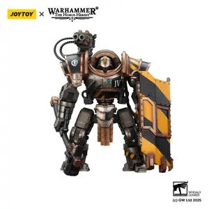 JOYTOY 1/18 Action Figure Iron Warriors Iron Circle Domitar-Ferrum Class Battle-automata with Karceri Battle Shield and Graviton Crusher JT02847