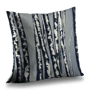 360 Stand 14x14 in. Abstract Birch Forest Beige Rustic Throw Pillow with Polyester Insert & Poly Twill, Textiles & Soft Furnishings Home Decor Accessory