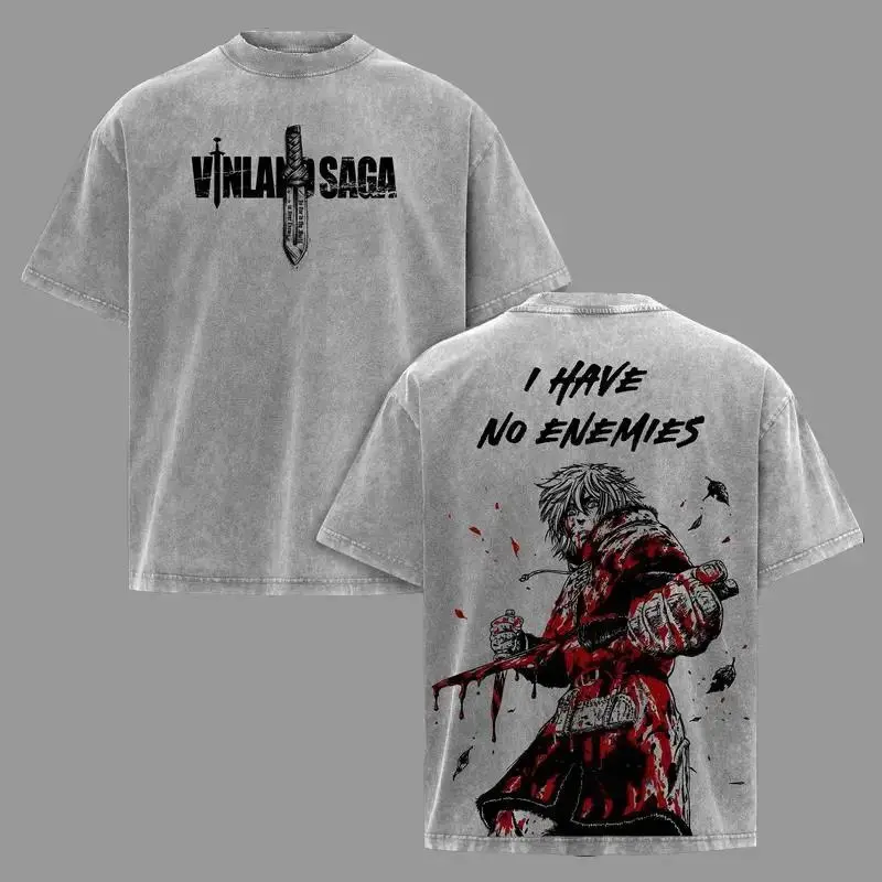 Vinland Saga Anime Double Printed Vintage Washed Tee