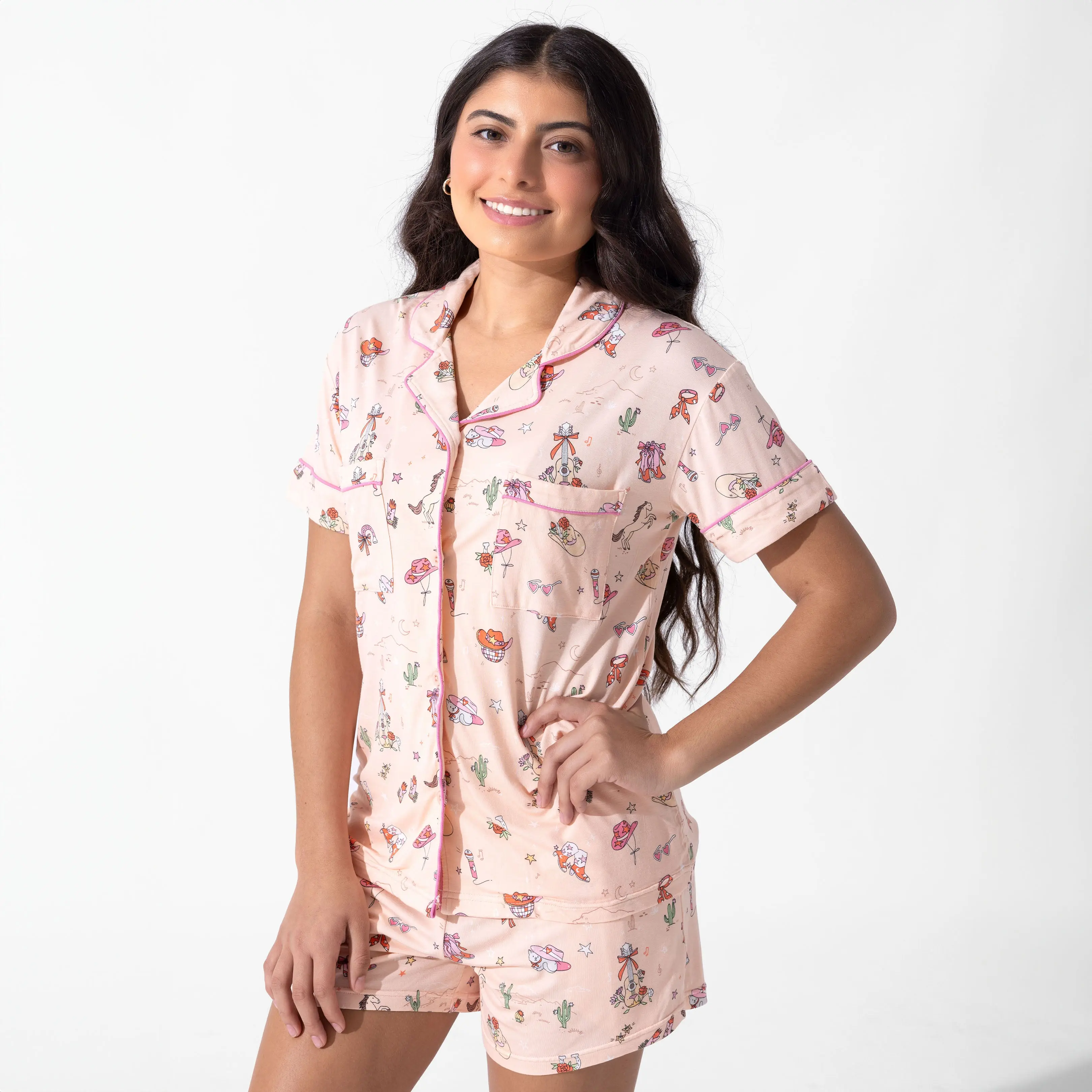 Cowgirl Bamboo Women's Pajama Short Set