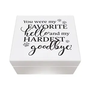 Pet Memorial Keepsake Box Gifts Sympathy Gift for Pets Dog Loss Gift Cat Memorial Keepsake Box | You Were My Favorite Hello And Hardest Goodbye
