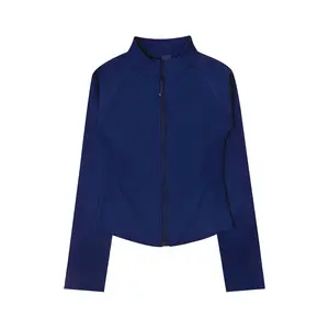 NCLAGEN Zippy Jacket Women Running Long Sleeves Gym Tops Full Zipper Seamless Workout Activewear Sports Pilates Yoga Coats