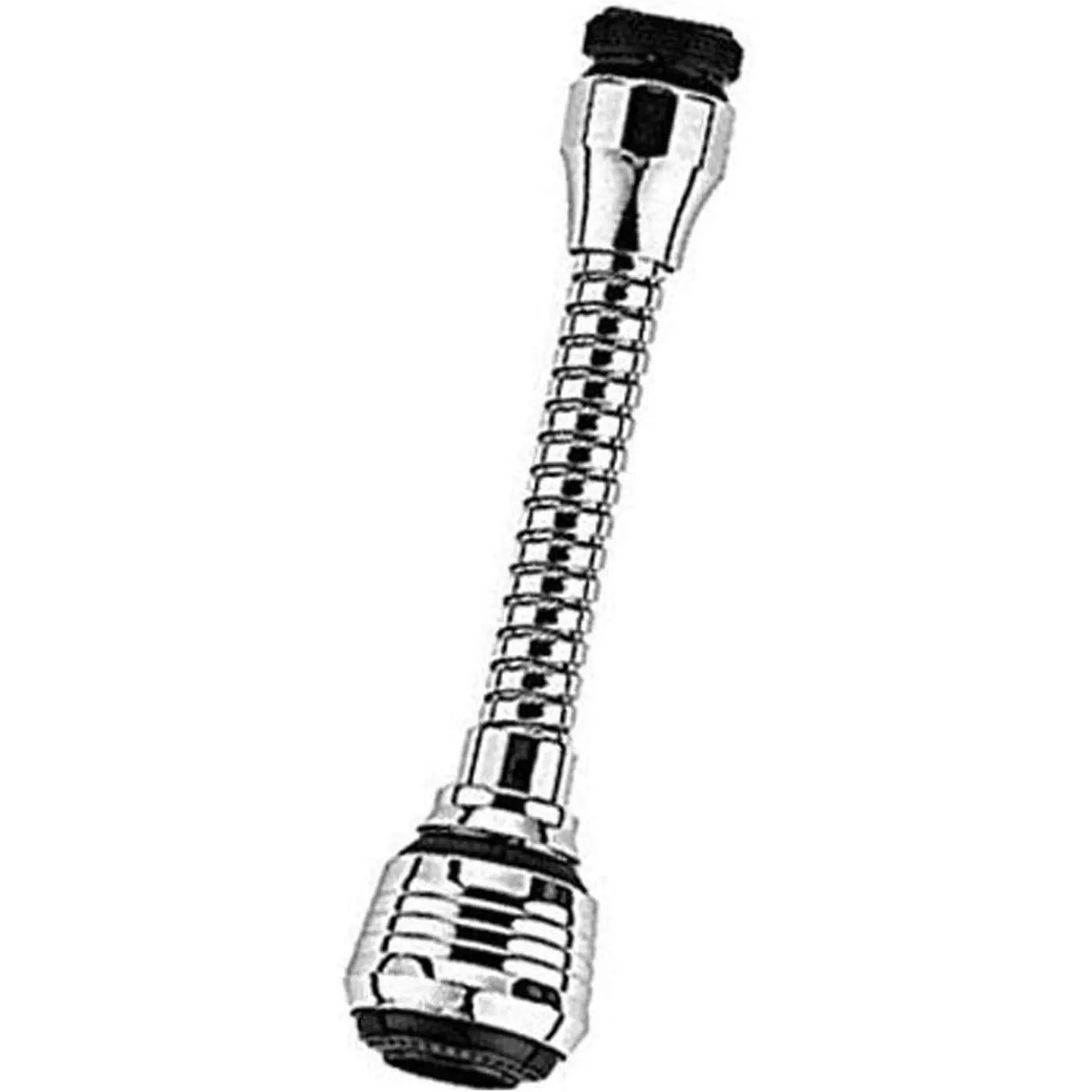 Stainless Steel Sprayer Tube Extension, 15cm/5.91" 360-Degree Swiveling Tip Flexible Device with Different Sizes of Gaskets, Leakproof Anti-Corrosion ABS Modern Bathroom Fixture Accessory (Prevents Leaks)