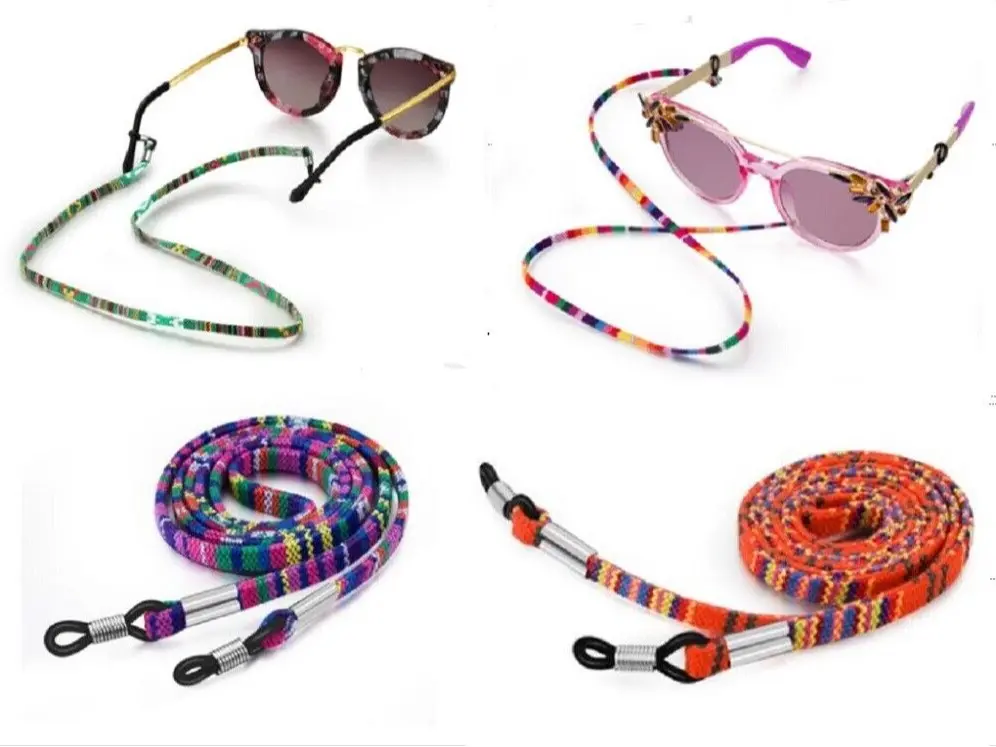 4 Pcs Adjustable Sunglasses Neck Cord Set - Eyeglass String Lanyard Holder Strap