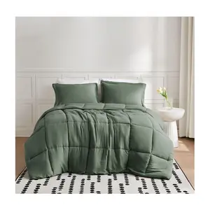 Truly Soft Garment Wash Solid Full/Queen 3-Piece Comforter Set