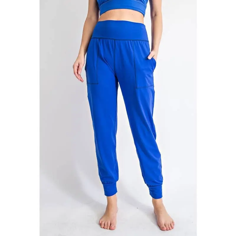 U R My Sunshine - WIDE WAISTBAND BUTTER SOFT JOGGERS WITH POCKETS