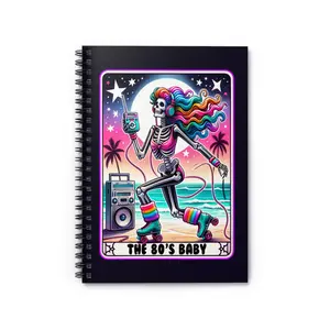 The 80's Baby Tarot Spiral Notebook - Ruled Line