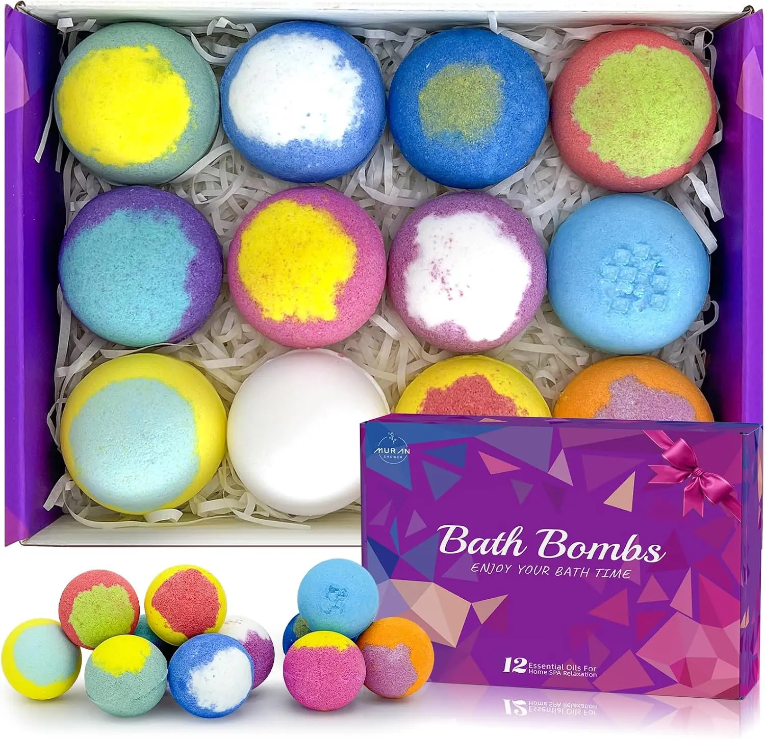 Bath Bombs for Women Gift Set 4 Pack Natural Relaxing Bath Bombs for Her，Aromatherapy Bubble Bath & Fizzy, Halloween Boo Basket Birthday Gifts for women Mom Gifts idea For wife/Teens, girlfriend,Kids