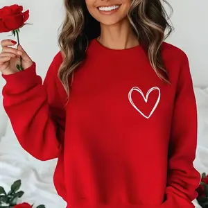 Valentines Heart Sweatshirts, Womens Valentine's Day T-Shirt, Couple Gift Sweatshirt, Heart Hoodie, Anniversary Day Gift, Christmas Gifts