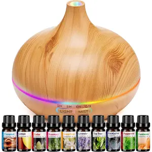 Aroma Diffusers for Essential Oils Large Room with 10 Essential Oils,Ultrasonic Aromatherapy Diffuser for Home Bedroom, Cool Mist Humidifier Vaporizer