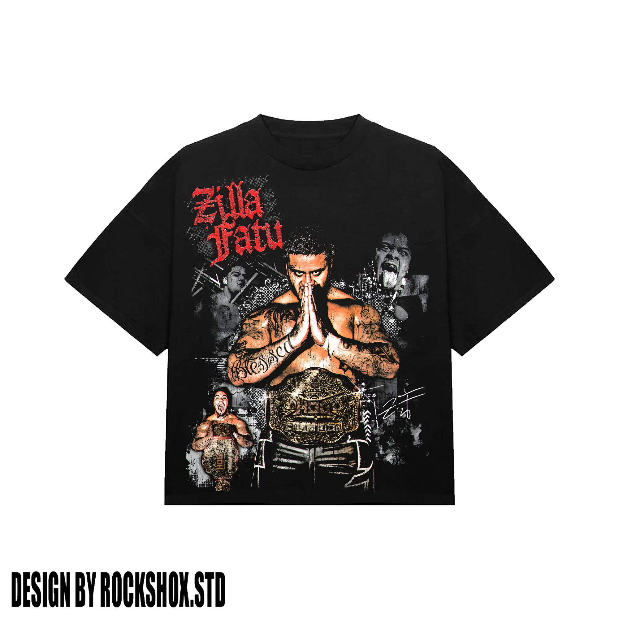 Zilla Fatu - The Samoan Werewolf WWE Wrestling Premium Cotton Long Sleeve Shirt, T-Shirt, Jacob Fatu Wrestling Fan Gift, SmackDown Graphic Tee Shirt, WWE Fan Shirt