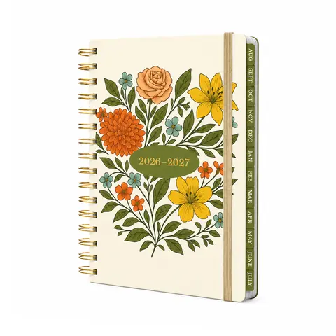 2026-2027 Mid-Year Monthly & Weekly Spiral Planner