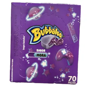 1 Caja de Bubbaloo Sabor a Mora 70 Piezas