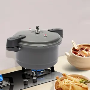 9.5 Qt Pressure Cooker - Hard Anodized Aluminum, Spring Valve Safeguard, Pressure Canner, Ideal for Home and Commercial Use